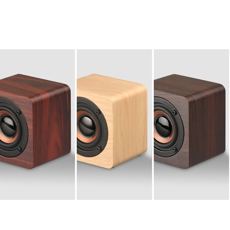 Queenview Wooden Wireless Bluetooth Speaker Mini Portable HiFi Speakers Strong Bass caixa de som Soundbar Music Soundbox Altavoz |