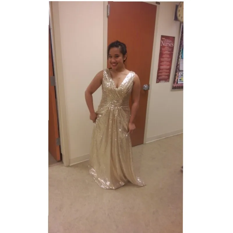 2018 Блёстки Подружкам невесты длинные розовое золото/Шампанское фрейлина Наряды