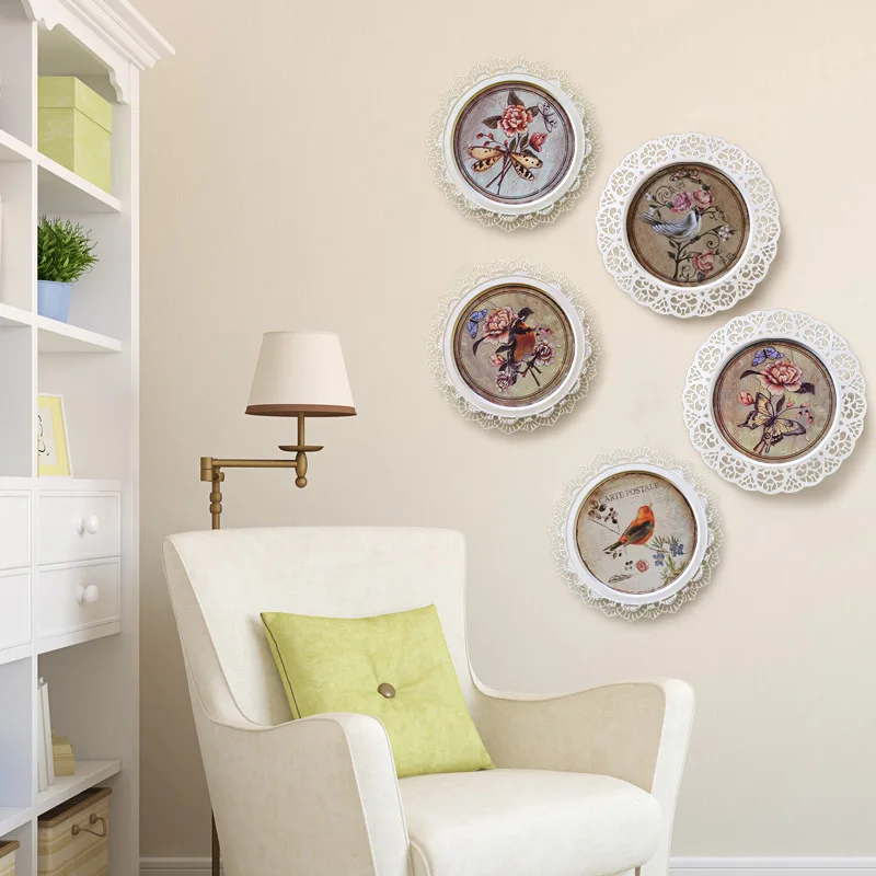 

hanging plate wall of ceramic mural decoration living room backdrop wall decorative pendant pendant combination