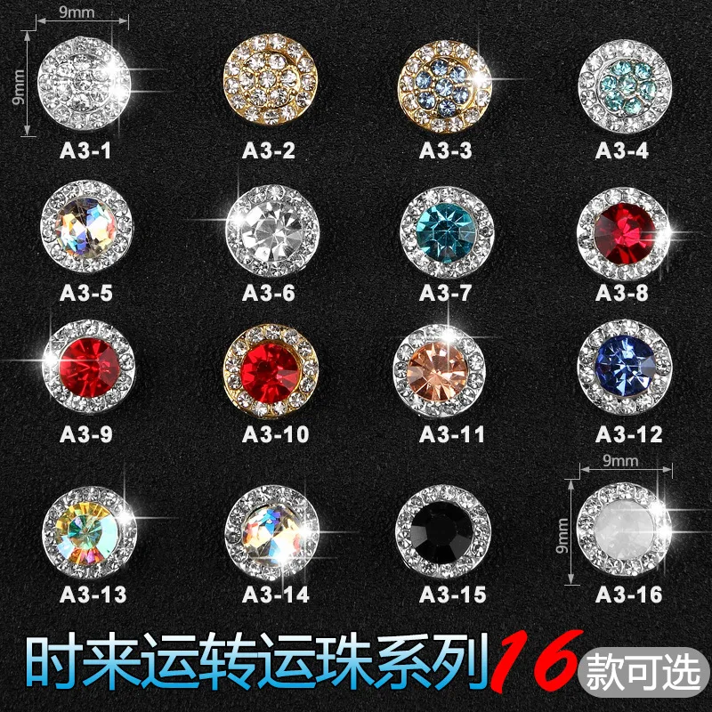 5pcs New Crystal Colourfu Nail Rhinestone Alloy Art Decorations DIY Glitter Rotatable 3D Jewelry Manicure Supplies | Красота и