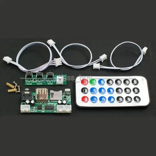 DC 5 в 12 В WAV MP3-плеер декодер аудио модуль декодирования USB TF радио с ИК-пультом