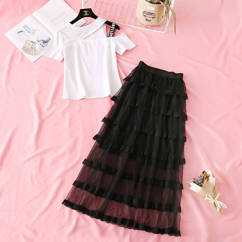 Женский модельный комплект из двух предметов Элегантная футболка с коротким