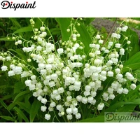 dispaint full squareround drill 5d diy diamond painting white flower embroidery cross stitch 3d home decor a10403
