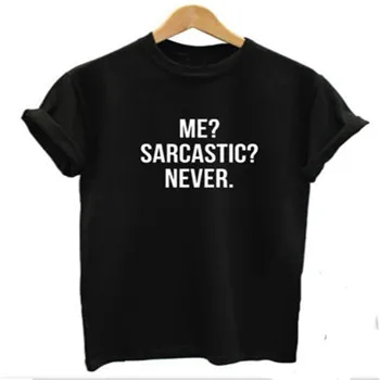 Женская женская Sarcasm забавная футболка Femme мужская хип хоп футболки размера плюс
