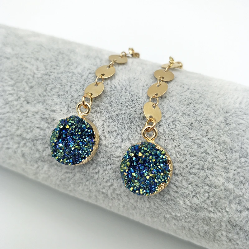 Youga new fashion female drop earrings gold chic copper dangle ore original design bohemian jewelry gift | Украшения и аксессуары