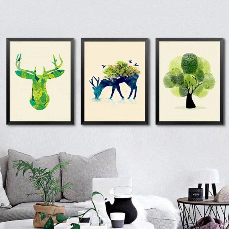 1 шт. Декоративная Настенная картина Зеленые растения | Дом и сад