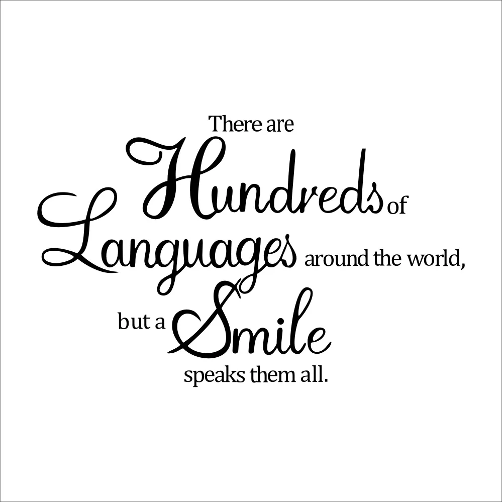 

"There Are Hundreds Of Languages" home creative wall decal DIY decorative removable vinyl bathroom wall sticker hot