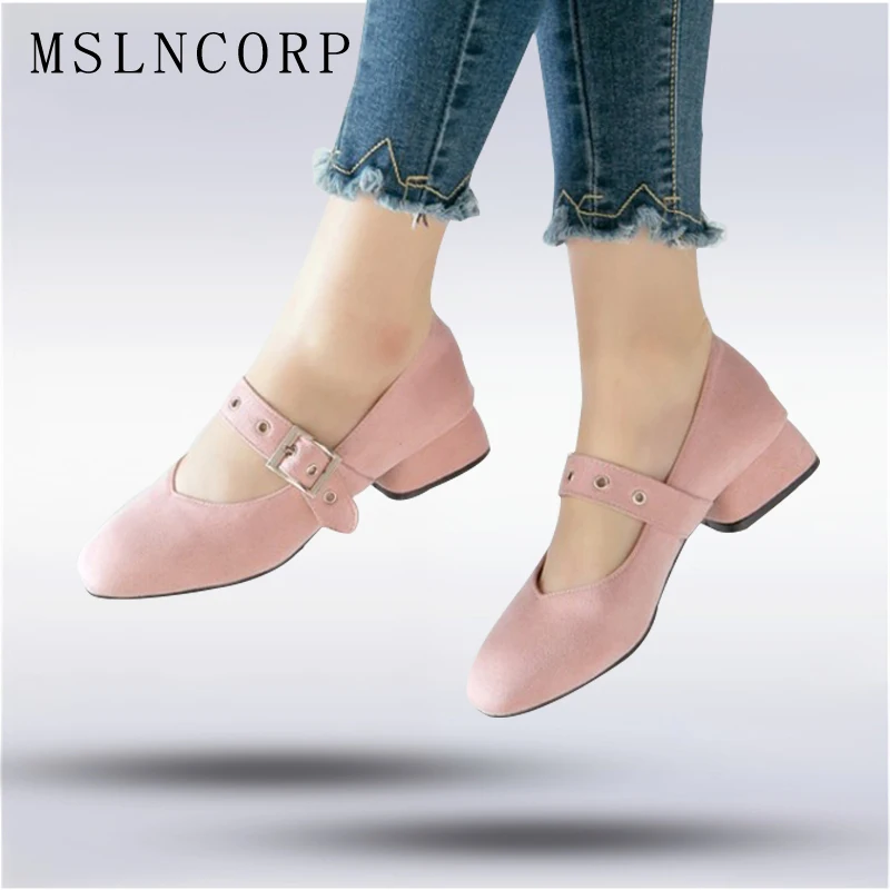 

Женские туфли с квадратным носком, размеры 34-48