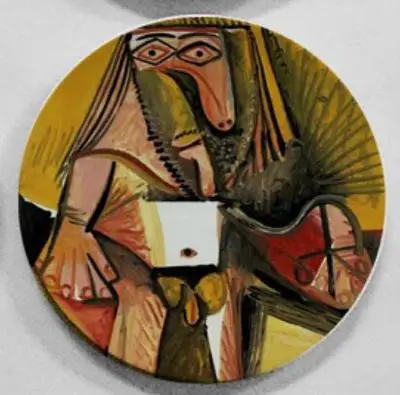 Pablo Picasso Les Demoiselles d'Avignon Cubism настенная подвесная декоративная тарелка художественное керамическое ремесло фоновое украшение - Цвет: U