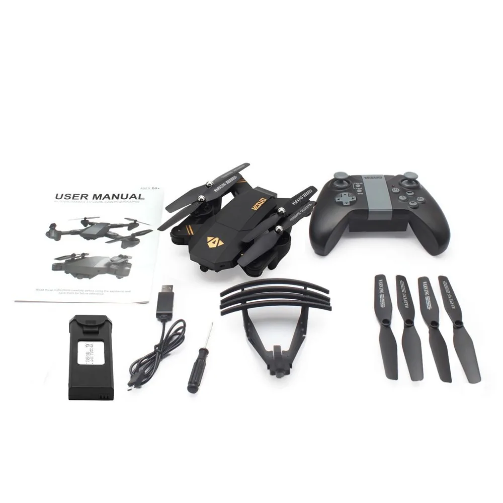 VISUO XS809HW 2 4G складной FPV селфи Дрон RC Квадрокоптер с 720 P широкоугольной камерой