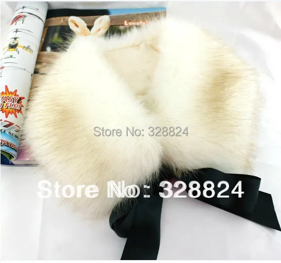 Женский шарф с бантом из искусственного меха высокого качества|faux fur scarf|fur scarfwrap