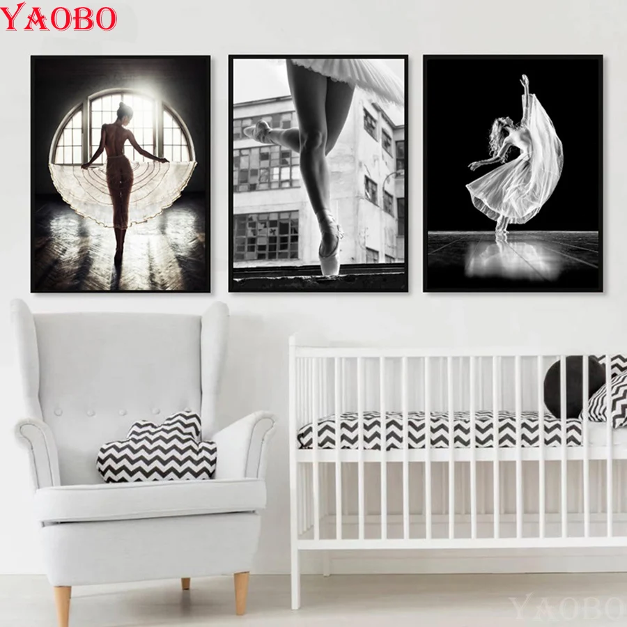 

diy 5d diamond painting Ballet dancing girl cross stitch full drill embroidery triptych painting mosaic handmade needlework 3pcs