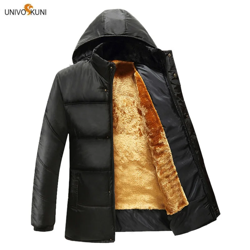 UNIVOS KUNI,, мужская хлопковая куртка, теплая, зима-осень, брендовая, однотонная, дикая, повседневная, деловая, для мальчиков, большой размер 3XL, J561