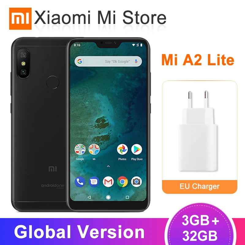 Глобальная версия Xiaomi Mi A2 Lite 3GB 32GB мобильный телефон Snapdragon 625 Octa Core 5 84 &quot19:9 полный