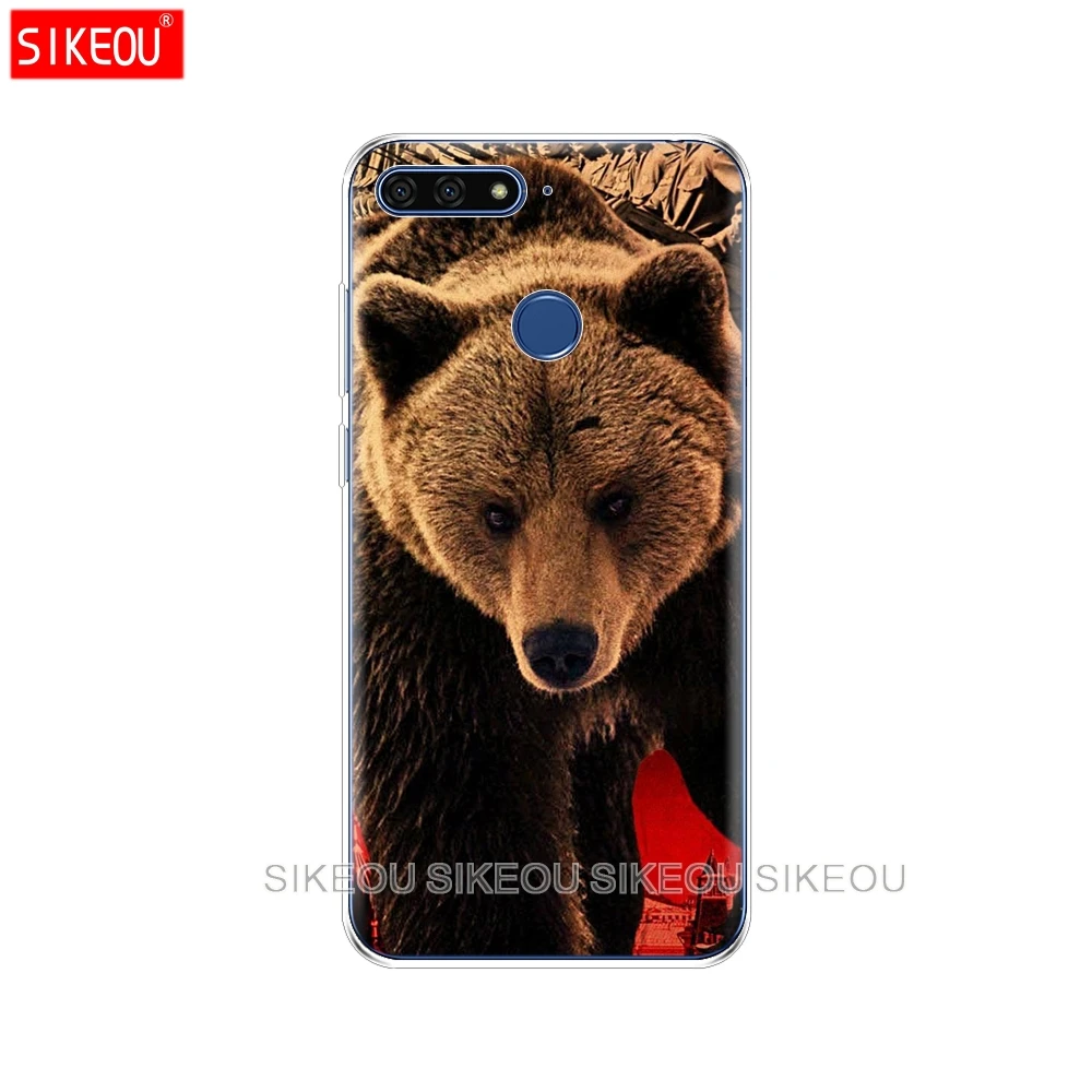 Силиконовый чехол для телефона Huawei Honor 7C 5 7 дюйма Обложка чехлы honor 7c зеркальный