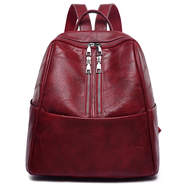 Модный женский молодежный рюкзак высокого качества кожаные рюкзаки для