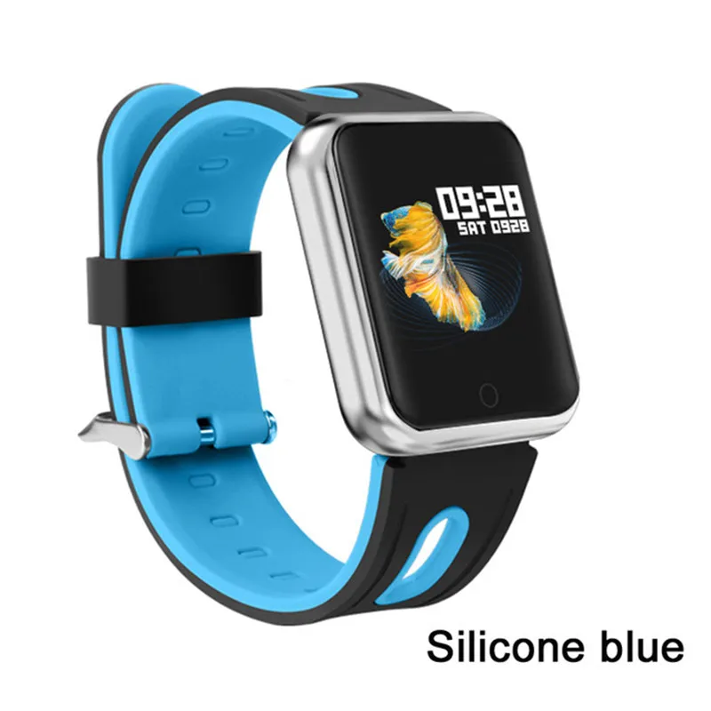 Blue P68 смарт-браслет мульти-спортивный браслет IP68 Водонепроницаемый фитнес-трекер пульсометр Смарт-часы для мужчин и женщин - Цвет: Blue
