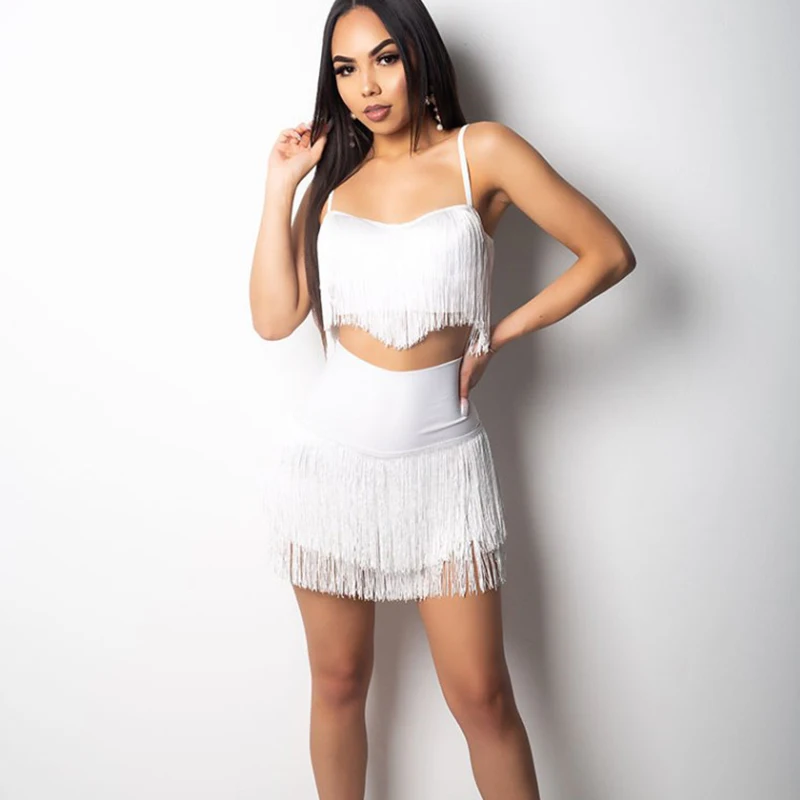 Женское платье с бахромой элегантное Клубное вечернее открытыми плечами и