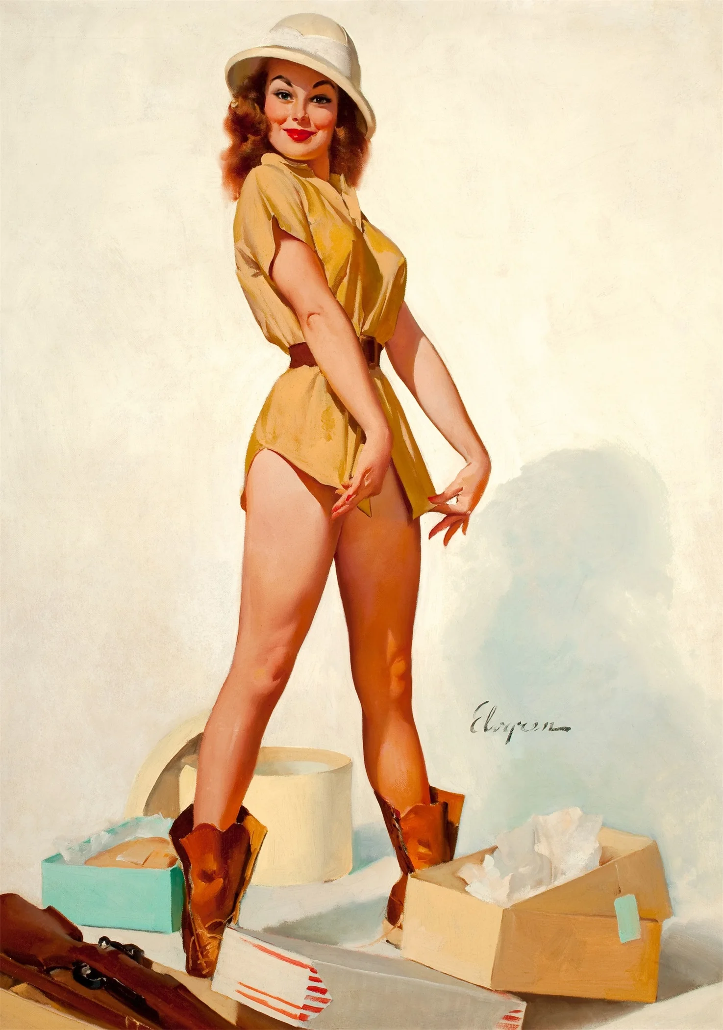 Сексуальная ферма Pin Up девушка поп-арт реклама Ретро ВИНТАЖНЫЙ ПЛАКАТ из