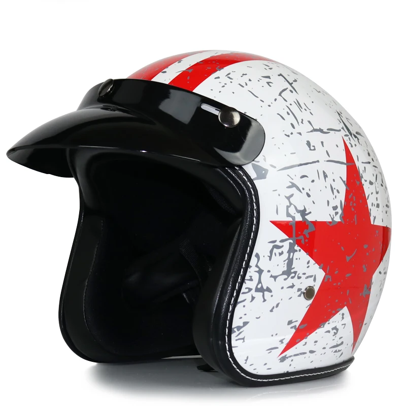 Мотоциклетный rcycle шлем Ретро винтажный шлем лицо Ретро 3/4 шлем casco мотошлем винтажный шлем мото rcycle moto cross VOSS - Цвет: a8