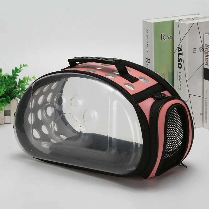 Переносная сумка для домашних животных прозрачная на одно плечо собак и