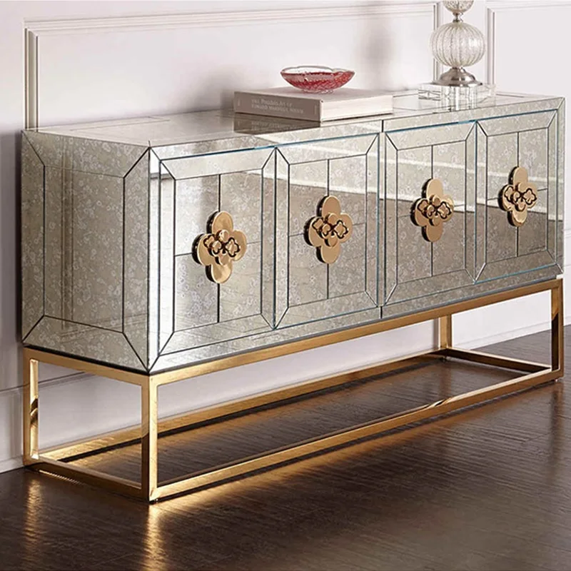 10x упаковка винтажный зеркальный и золотой консольный шкаф|Шкафы для гостиной| |