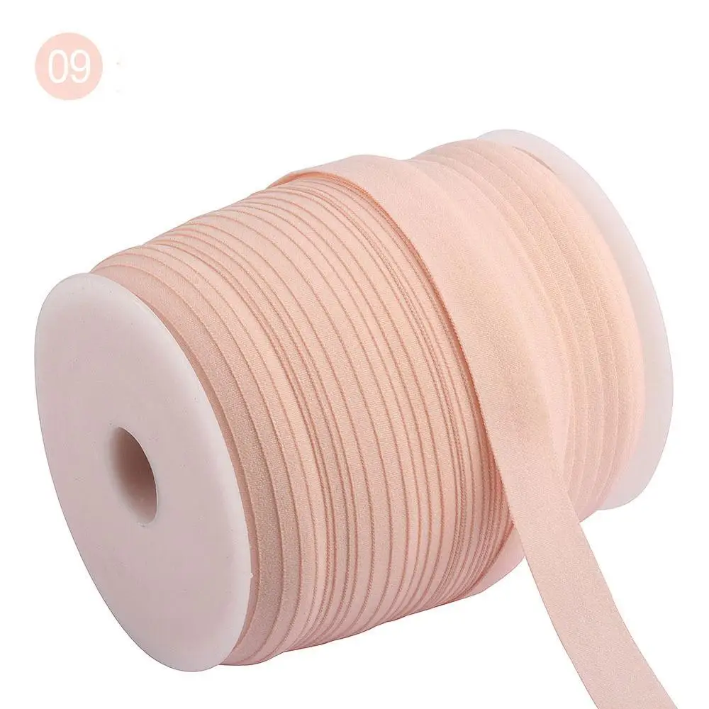 09 Light pink Многоцветные 100 метров/рулон 15 мм ширина спандекса эластичная лента кромка отделка одежды Швейные аксессуары для нижнего белья бюстгальтер куртка манжеты - Цвет: 09 Light pink
