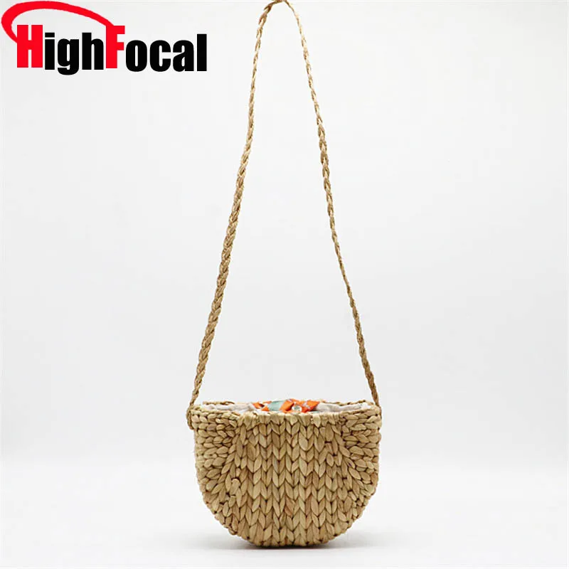 Сумка женская в форме Луны ручной работы плетеная сумочка на плечо из 2019