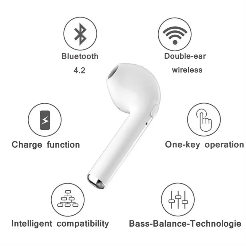 Вкладыши i7s tws беспроводные Bluetooth наушники для мобильного телефона/компьютера с