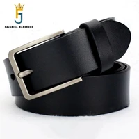 fajarina quality man retro 38mm 100 cowhide genuine leather belts for mens luxury design mens pin buckle belt men nw0149