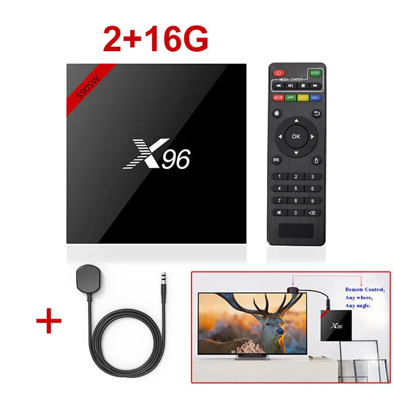 2G 16G Add IR X96 Smart tv Box Android 9,0 S905W Четырехъядерный 4 Гб+ 32 ГБ 2,4G Wifi 4K HD 64 бит мини Netflix медиаплеер игровой набор магазина-Top Box - Цвет: 2G 16G Add IR