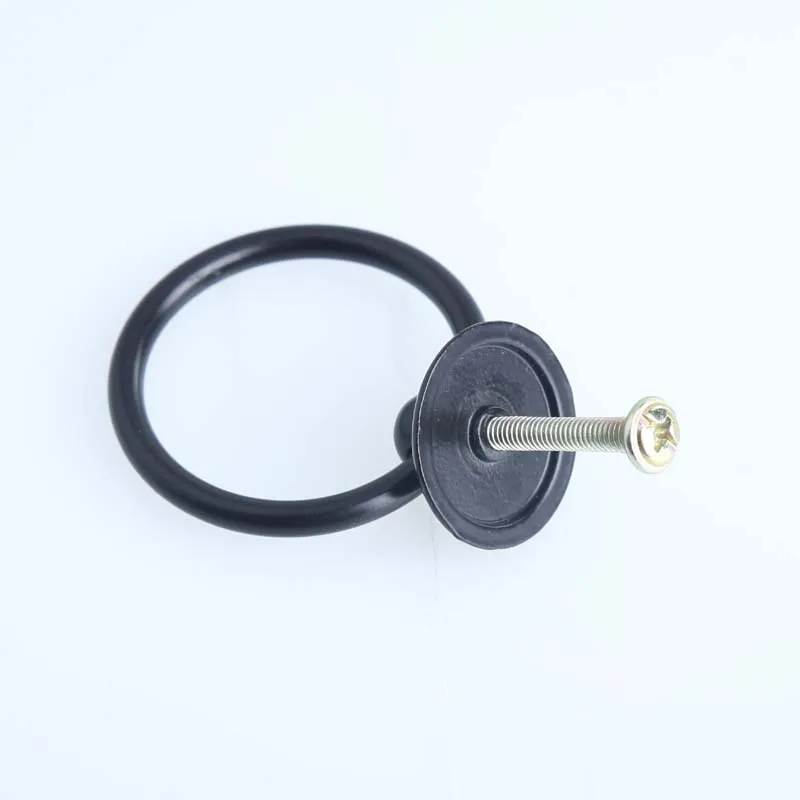 Modern simple black shaky drop rings drawer shoe cabinet knobs pulls antique dresser kitchen door handles | Обустройство дома