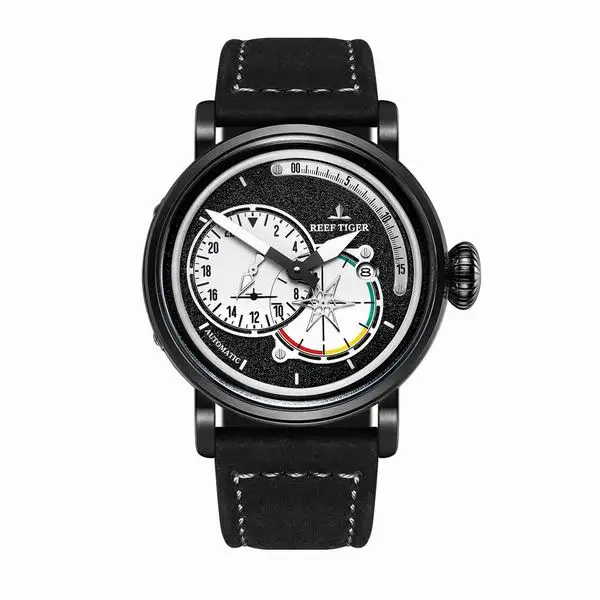 Риф Тигр Аврора Serier RGA3019 мужские модные спортивные многофункциональные полеты приборной панели циферблат автоматические механические наручные часы - Цвет: p3