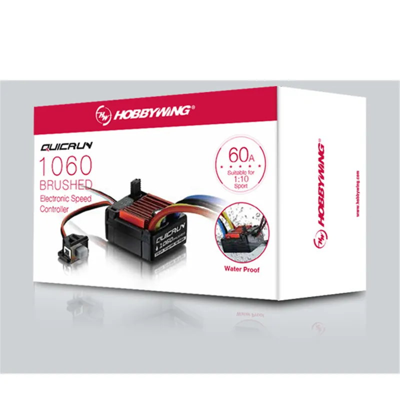 Hobbywing QuicRun WP 1060 матовый 30120200 ESC 60A 2 3S LiPo водонепроницаемый для RC 1/10 Touring Cars Buggies Trucks