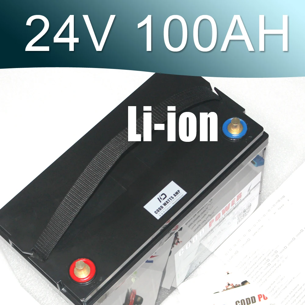 24V 100AH литий ионный Батарея IP68 водонепроницаемый 29 4 V 10A Зарядное устройство Lipo