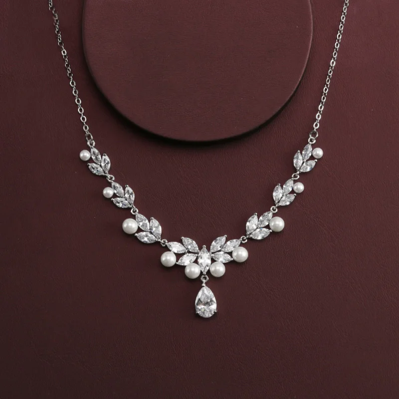 Модные наборы ювелирных украшений с цирконием серьги кубическим женские