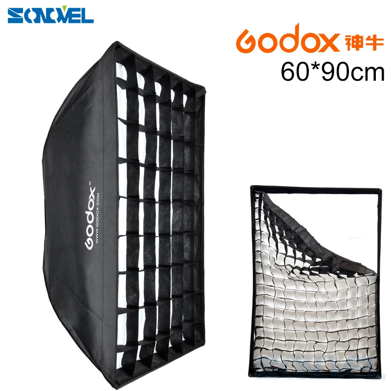GODOX 60x90 см/60*90 см 24 &quot* 35&quot Портативный квадратный сетчатый Зонт с Сотами фото