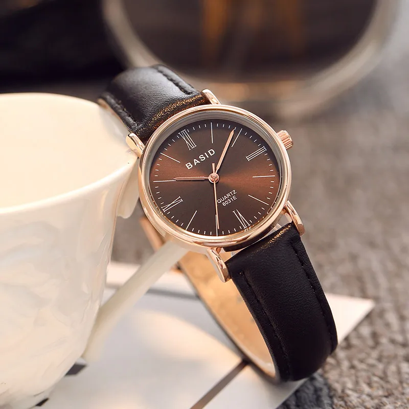 2017 брендовые парные часы BASID для влюбленных пара кварцевых наручных часов модные