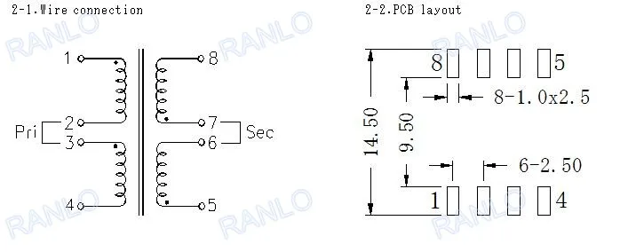 5В до 1 Вт нажимной трансформатор высокого напряжения 6кВ SMD Малый размер 15*11*8 мм |