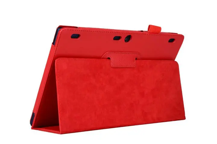 Red Кожаный защитный чехол-книжка для lenovo Tab 2 A10-70F/L A10-30 X30F/M Tab 3X70 X70F X70M Tab 10 TB-X103F X103F - Цвет: Red