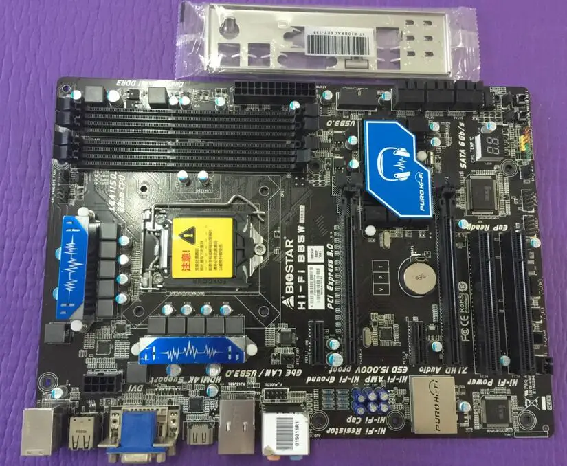 Оригинальная материнская плата для BIOSTAR Hi Fi B85W LGA 1150 DDR3 B85 десктопная бесплатная