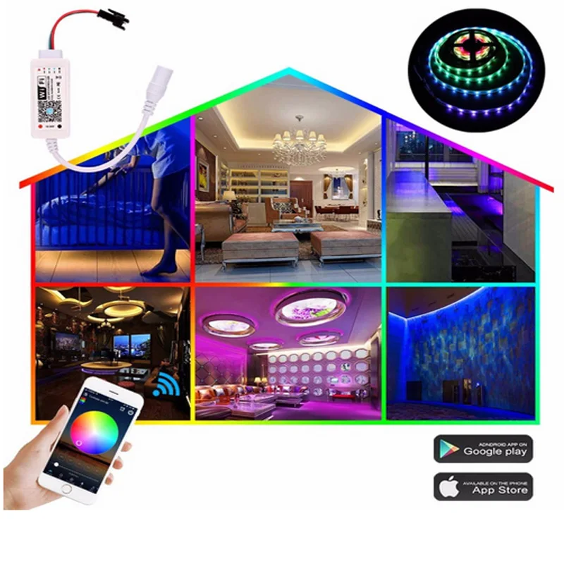 Беспроводной пульт дистанционного управления iOS Android alexa google home для WS2811 WS2812 WS2812B 5 в