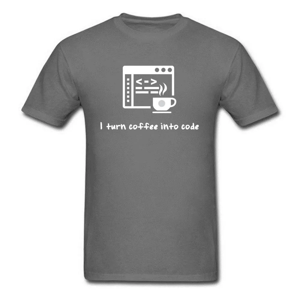 

Science Project Programmer IT Men Tshirt I Turn Coffee Into Code MasterCam Program Faddish Breathable Cotton Streetwear T Shirt