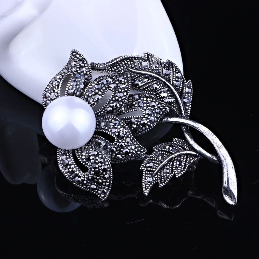 Женская Винтажная Брошь Стразы в виде цветка|brooches for women|pearl broochrhinestone brooch |