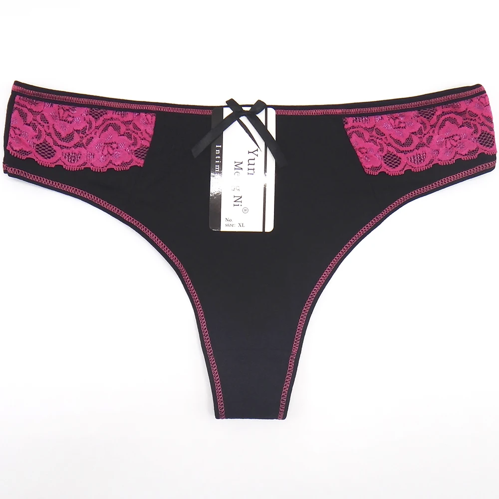 12 шт./упаковка женские хлопковые трусики стринги с Т образной спинкой|panties