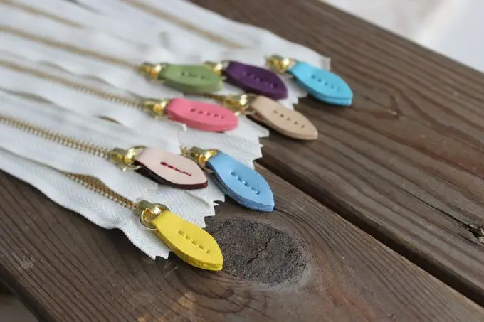 5 шт./лот Съемник на молнии из яловичного спилка/слайдер молнии/сумки замену