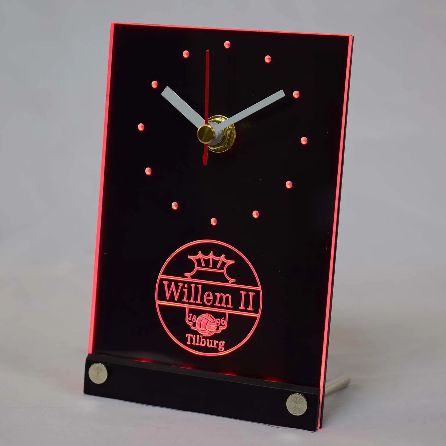 Настольные светодиодные часы tnc1021 Willem II Tilburg Эредивизи футбол 3D|3d led clock|3d clockclock 3d |
