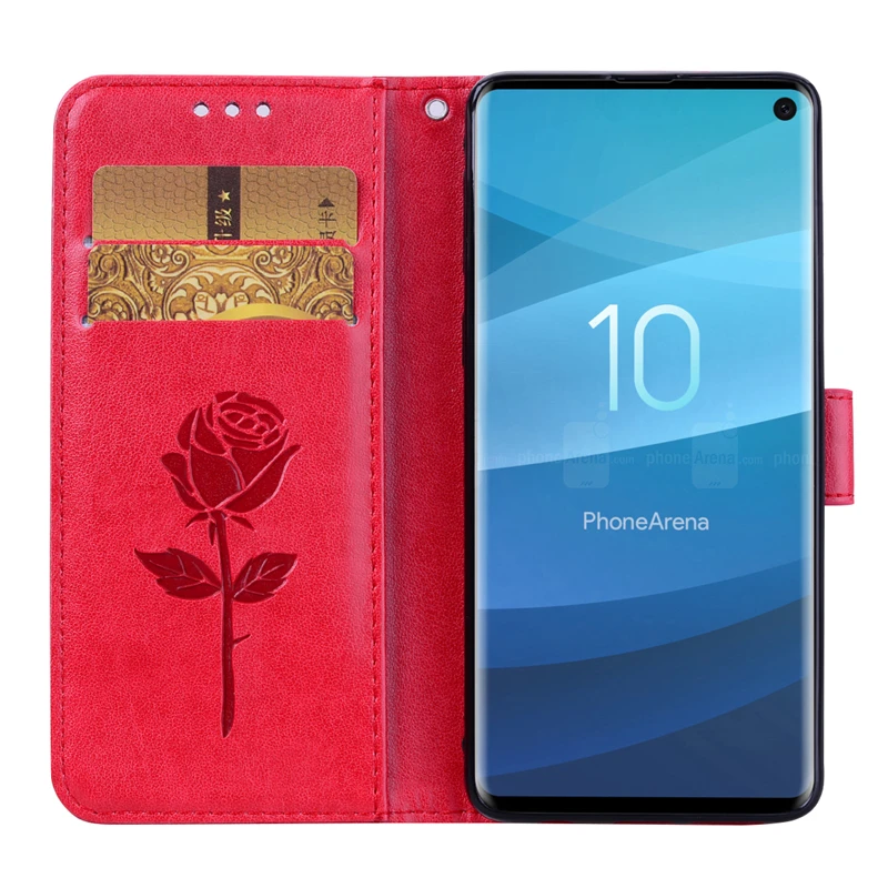 Магнитный кожаный чехол для Samsung Galaxy S10 Plus S10E книжка бумажник чехлы G975FD G977FD