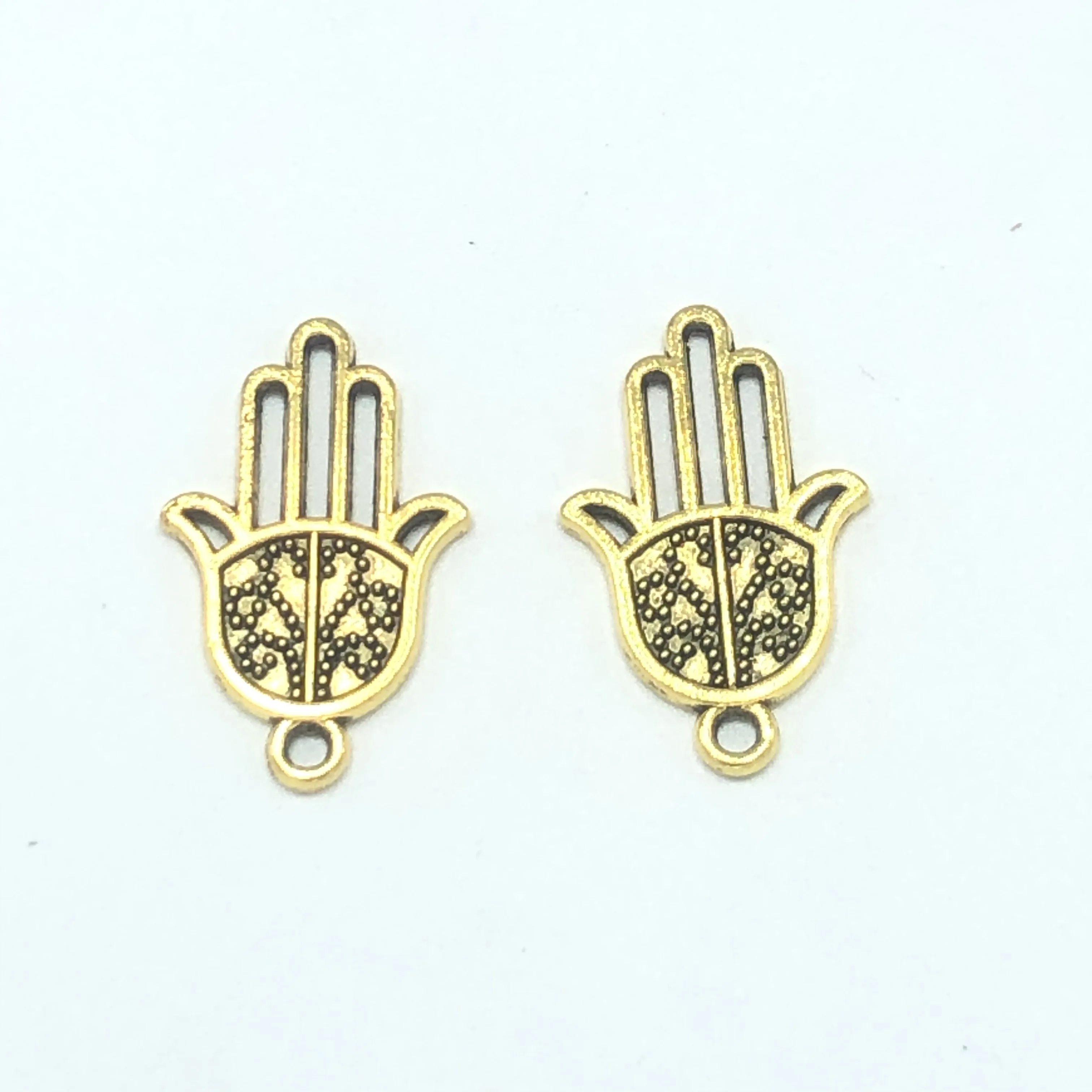 

JunKang 20pcs 16mm*26mm popular American palm pendant DIY handmade bracelet Necklace Jewelry connection accessories