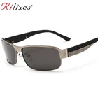 Очки солнцезащитные rilifox Мужские поляризационные, зеркальные темные очки для ночного вождения, UV400, черные